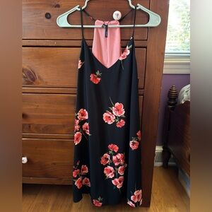 Floral Spaghetti Strap Racerback Dress